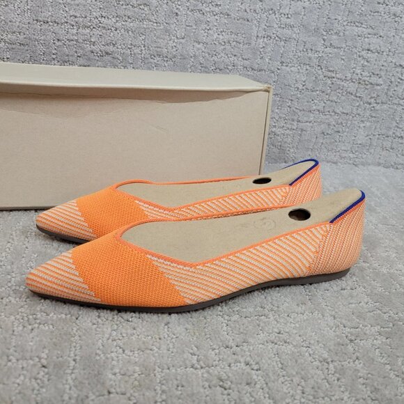 ROTHY'S The Point Womens Size 8.5 Sherbet Flat Ballet Slip On Pointed Toe Shoes - Picture 6 of 11